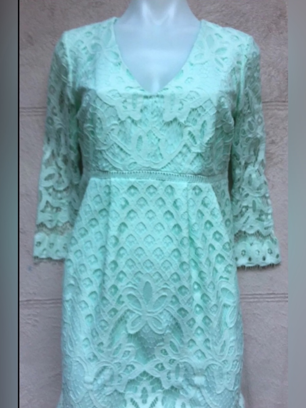 A PEA IN THE POD Lace Maternity Dress, XS Mint NEW
